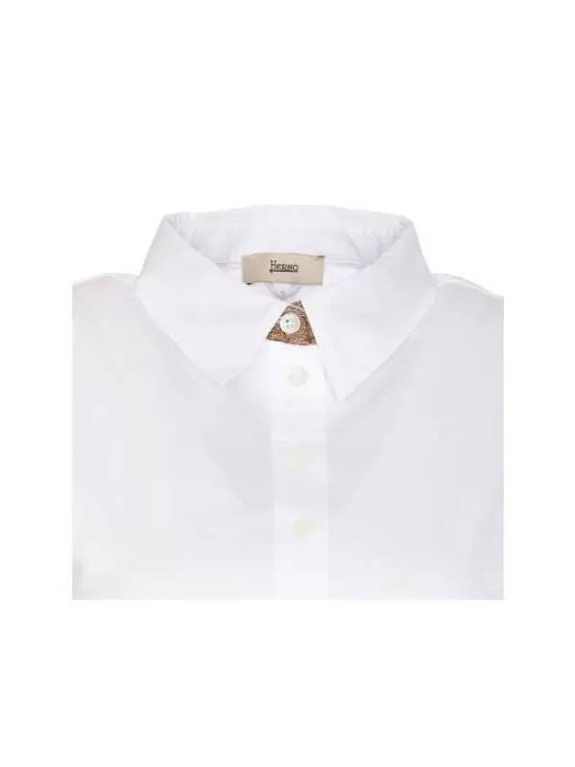 Cotton Short Sleeve Polo Shirt White - HERNO - BALAAN 5