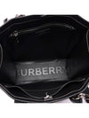 Checked Leather Tote Bag Brown - BURBERRY - BALAAN 7