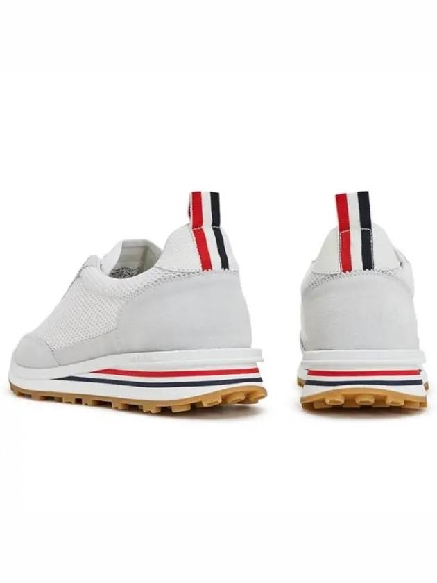 Fine Kid Suede Tech Runner White - THOM BROWNE - BALAAN 6