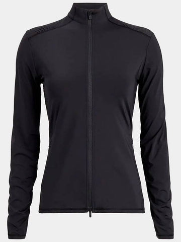 Women Silky Tech Nylon Ruched Full Zip Layer GLM000009 ONYX - G/FORE - BALAAN 1