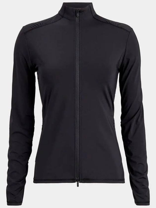 Women Silky Tech Nylon Ruched Full Zip Layer GLM000009 ONYX - G/FORE - BALAAN 2