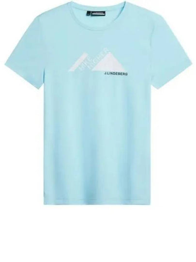 Golf Valeria Graphic Short Sleeve T-Shirt Light Blue - J.LINDEBERG - BALAAN 2