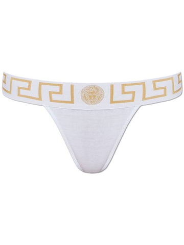 Versace Cotton Thongs, Women's, White - VERSACE - BALAAN 1