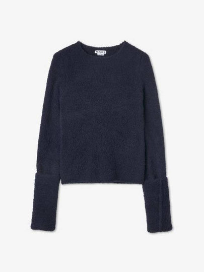 Fluffy Wool Blend Knit Top Navy - SUNNEI - BALAAN 2