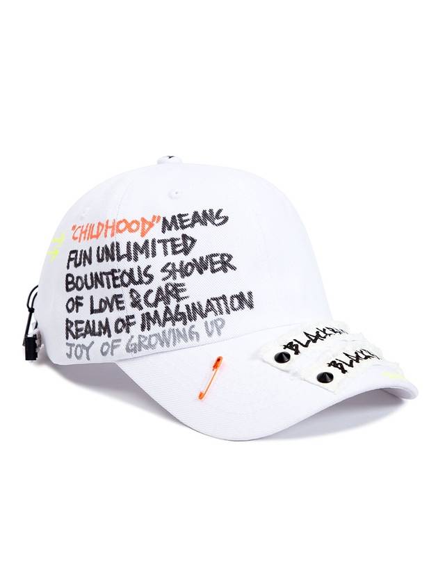 Side Logo Childhood Cap White - BLACKBLOND - BALAAN 2