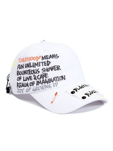 Side Logo Childhood Cap White - BLACKBLOND - BALAAN 1