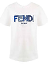 Kids Signature Logo T Shirt JFI252 7AJ F0TU9 - FENDI - BALAAN 2