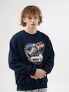 COLLAGE SWEATSHIRTS NAVY - POLYGRAM - BALAAN 6