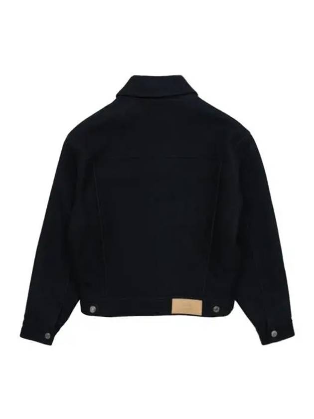 Button Wool Boxy Jacket Black - AMI - BALAAN 3