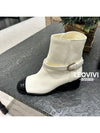 CC logo twotone buckle leather white ankle boots short boots 365 G38067 - CHANEL - BALAAN 10