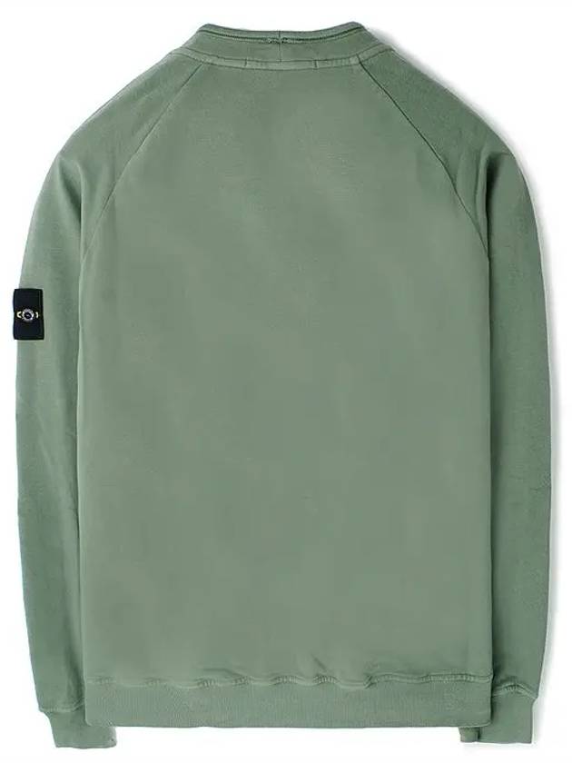 Stretch Cotton Fleece Mock Turtleneck Sweatshirt Sage Green - STONE ISLAND - BALAAN 3