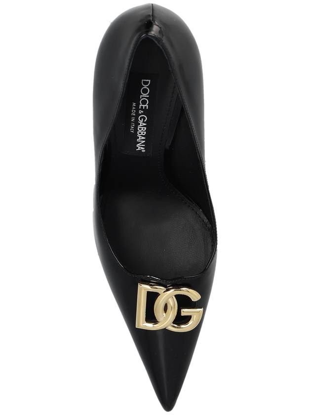 DG Logo Leather Pumps Black - DOLCE&GABBANA - BALAAN 7