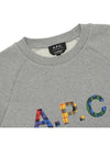 Shaun Tartan Check Logo Sweatshirt Heather Grey - A.P.C. - BALAAN 4