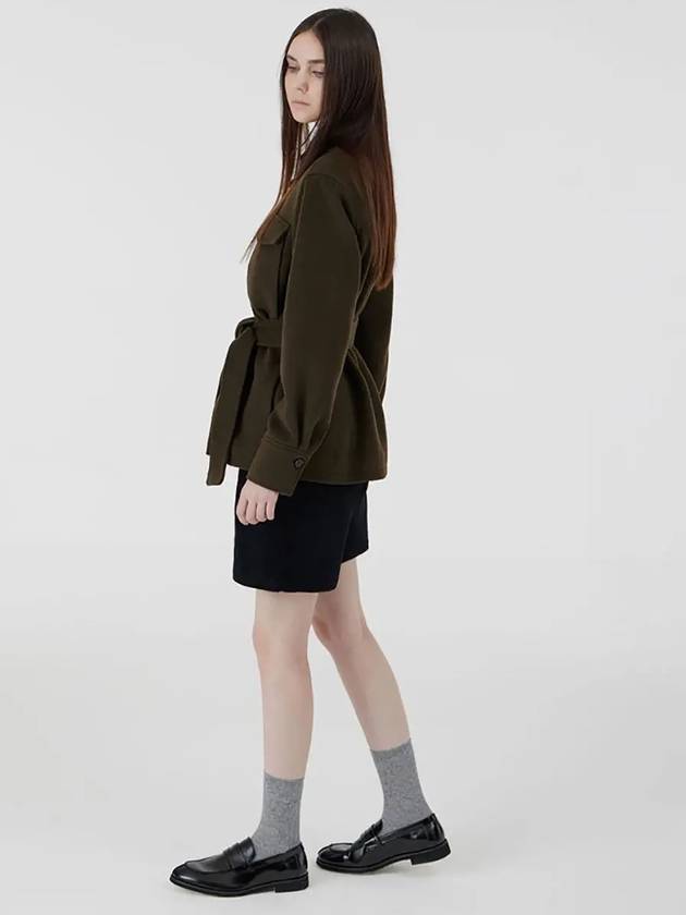 belted short outer jacket khaki - VOYONN - BALAAN 7