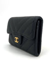 Matte caviar gold flap card wallet - CHANEL - BALAAN 4