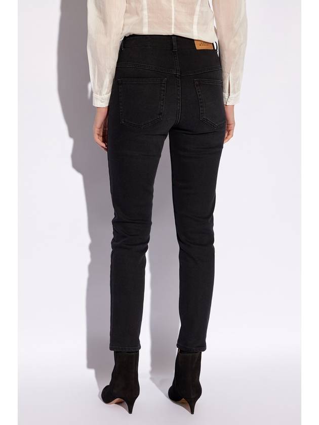 Niliane Slim Denim Jeans Black - ISABEL MARANT - BALAAN 4