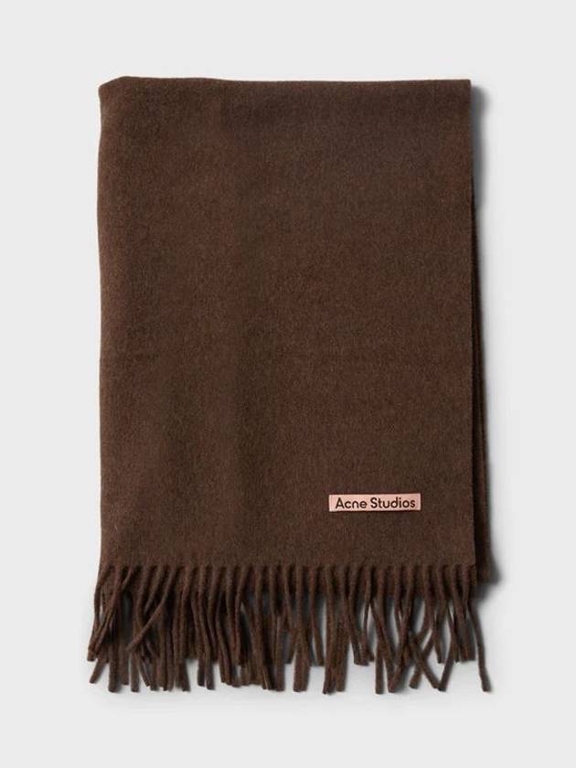 Wool Fringe Scarf Dark Rust Melange - ACNE STUDIOS - BALAAN 2