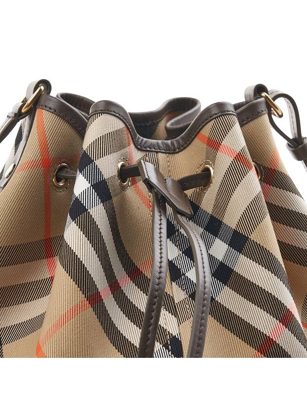 Check Cotton Bucket Bag Beige - BURBERRY - BALAAN 9