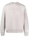 Alexandre Mattiussi Embroidered Logo Sweatshirt Pearl Grey - AMI - BALAAN 1