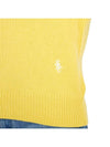 Embroidered Logo Crew Neck Wool Knit Top Yellow - SPORTY & RICH - BALAAN 9