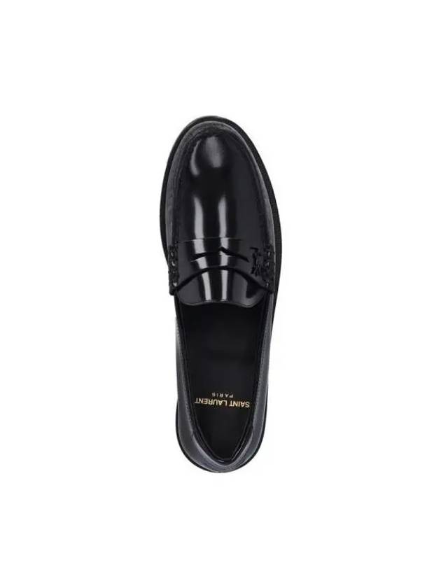 Women's Monogram Le Penny Loafer Black - SAINT LAURENT - BALAAN 6