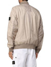 Logo Patch Bomber Jacket Beige - STONE ISLAND - BALAAN 5