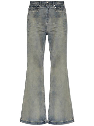 Rick Owens DRKSHDW Denim Flares Bolan, Women's, Blue - RICK OWENS - BALAAN 1