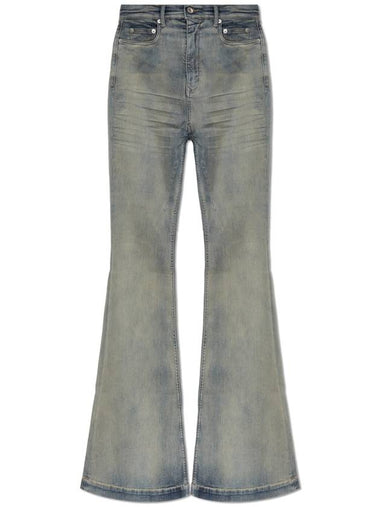 Rick Owens DRKSHDW Denim Flares Bolan, Women's, Blue - RICK OWENS - BALAAN 1