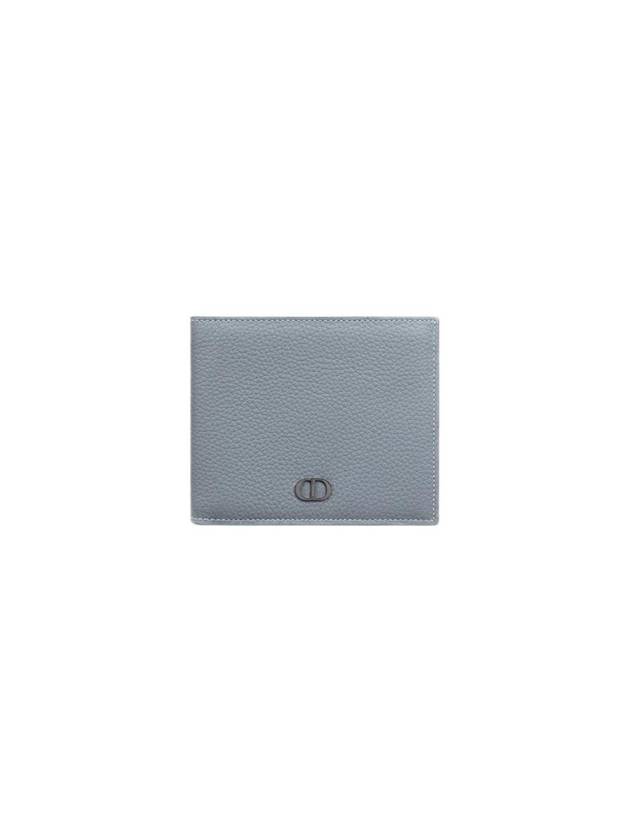 Grain Leather Signature Half Wallet Grey - DIOR - BALAAN 1