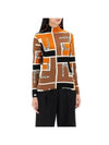 FF Puzzle Print High Neck Knit Top - FENDI - BALAAN 3