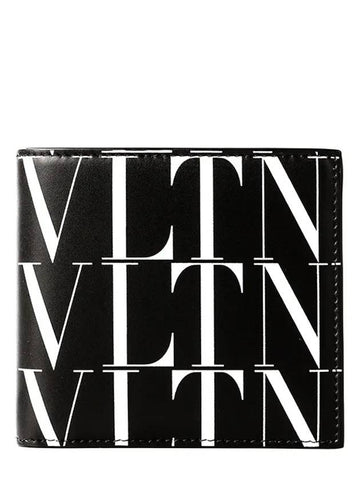 VLTN Logo Times Bicycle Wallet Black - VALENTINO - BALAAN.