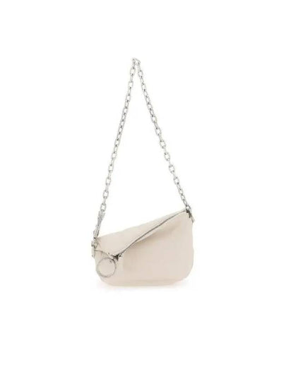 Knight Leather Small Shoulder Bag Cream - BURBERRY - BALAAN 2