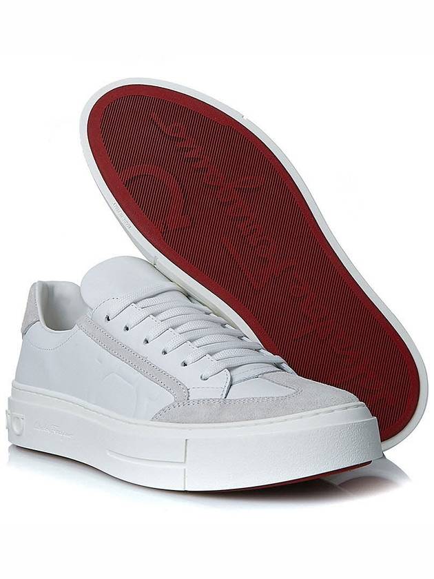 Gancini Low Top Sneakers White - SALVATORE FERRAGAMO - BALAAN 6