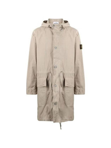 Cupro Cotton Twill TC Parka Beige - STONE ISLAND - BALAAN 1