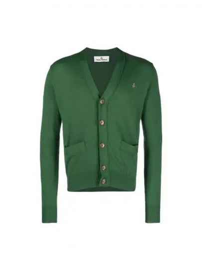 Signature Embroidered Logo Cardigan Green - VIVIENNE WESTWOOD - BALAAN 2