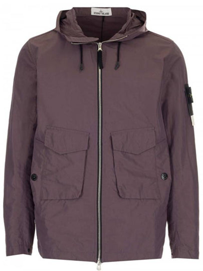 Wappen Patch Micro Reps Hooded Jacket Purple - STONE ISLAND - BALAAN 2