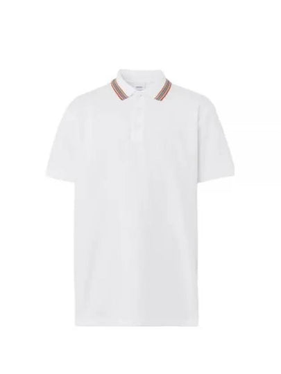 Collar Detail Polo Shirt White - BURBERRY - BALAAN 2