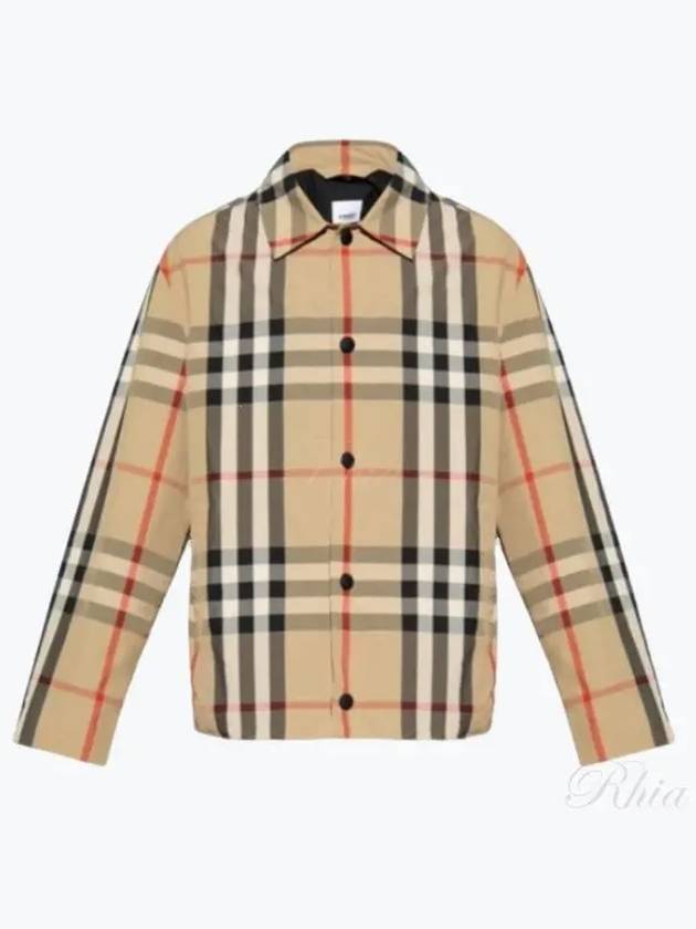 Check Nylon Jacket Beige - BURBERRY - BALAAN 2