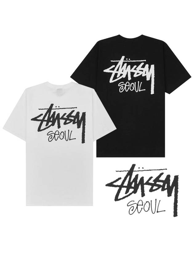 Stock Seoul T Shirt Black Men - STUSSY - BALAAN 3