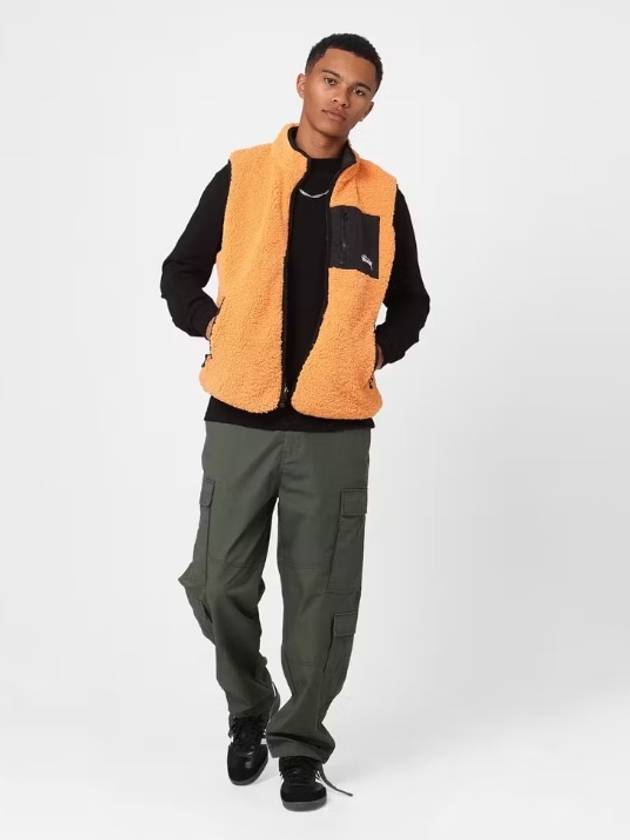 Reversible Stock Sherpa Vest Orange - STUSSY - BALAAN 4