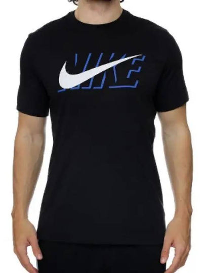 Swoosh Block Short Sleeve T-Shirt Black - NIKE - BALAAN 2