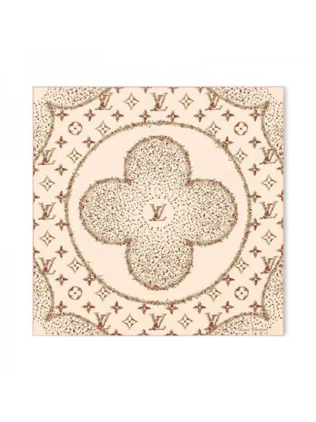 Monogram Flower Square 90 Scarf Beige - LOUIS VUITTON - BALAAN 1