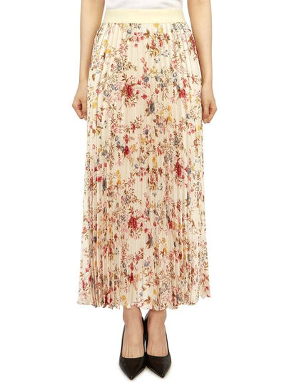 Palio Floral Long Pleated Skirt Yellow - MAX MARA - BALAAN 2