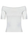 Off Shoulder Short Sleeve T-Shirt White - ALEXANDER MCQUEEN - BALAAN 2