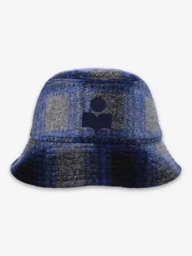 Haley Embroidered Logo Bucket Hat Blue - ISABEL MARANT - BALAAN 2