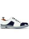 Men's Leather Spikeless Padua Blue White - LAMBDA - BALAAN 3