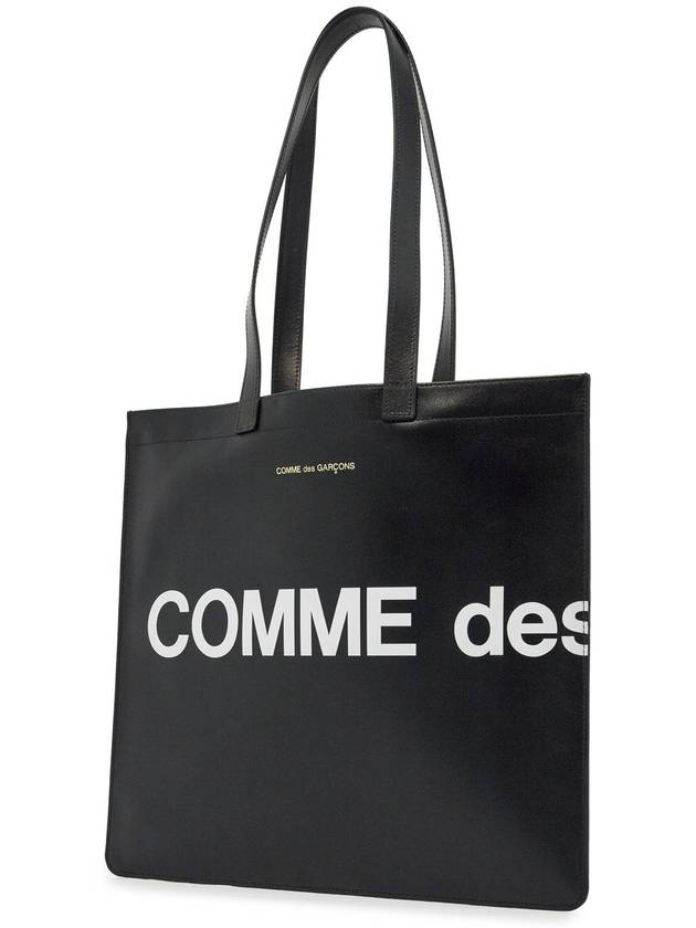 logo leather tote bag - COMME DES GARCONS WALLET - BALAAN 3