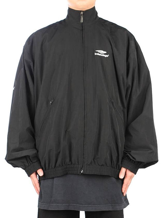 Oversized Logo Jersey Track Jacket Black - BALENCIAGA - BALAAN 2