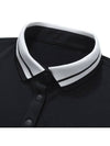 Golf Wear Brushed Pique Golf T-shirt WB21FAWT02BK Black - WHITEBALL - BALAAN 4