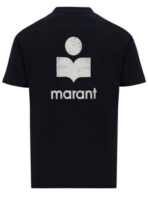 Zafferh Logo Cotton Short Sleeve T-Shirt Black - ISABEL MARANT - BALAAN 1